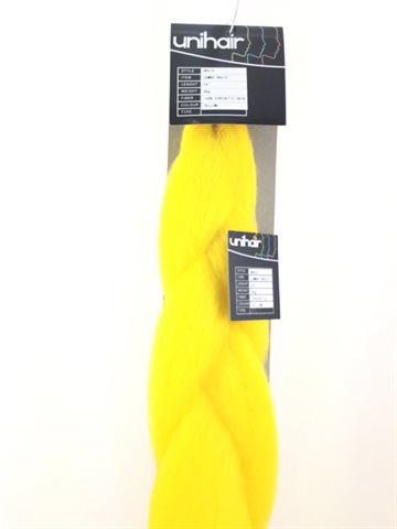 fletning hår Kanekalonfarve gule - Braid 60gr.