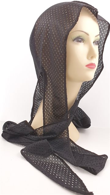 Durag Breathable Mesh Long Tail Black colour.