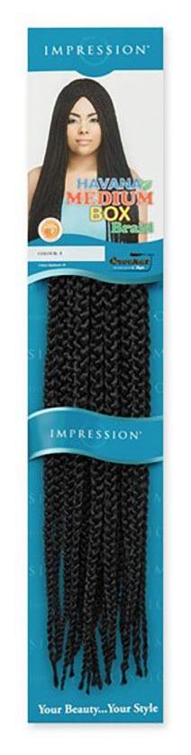 Impression - Havana Medium Box Braid Synthetic hair color 1