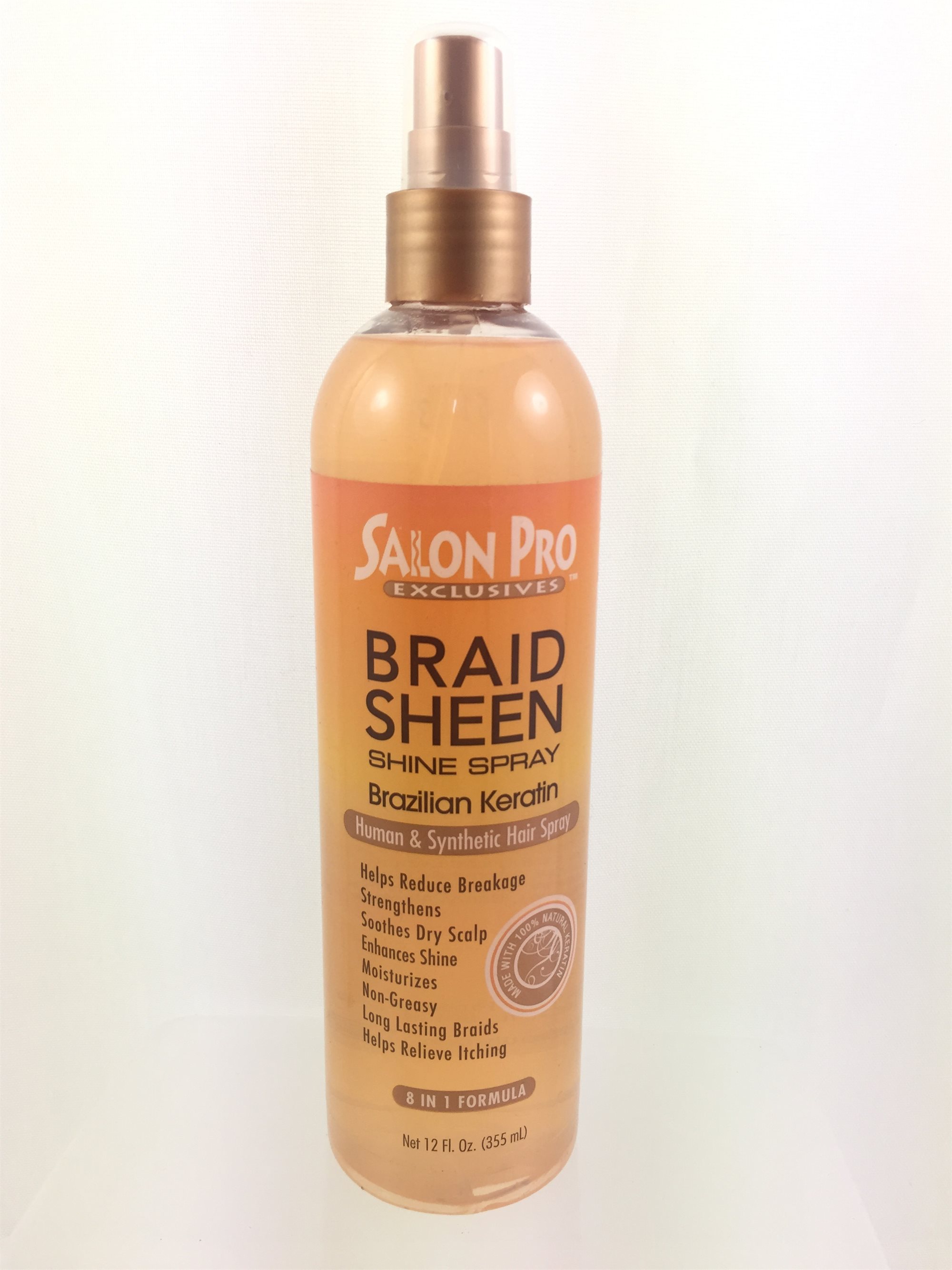 Salon Pro Braid Sheen Shine Spray Brazilien Keratin 355 Ml 1963